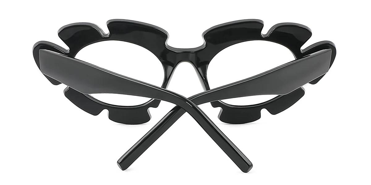 Black Cateye Geometric Irregular Unique Gorgeous  Eyeglasses | WhereLight
