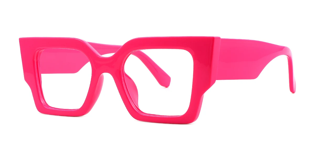 Purple Rectangle Simple Custom Engraving Eyeglasses | WhereLight