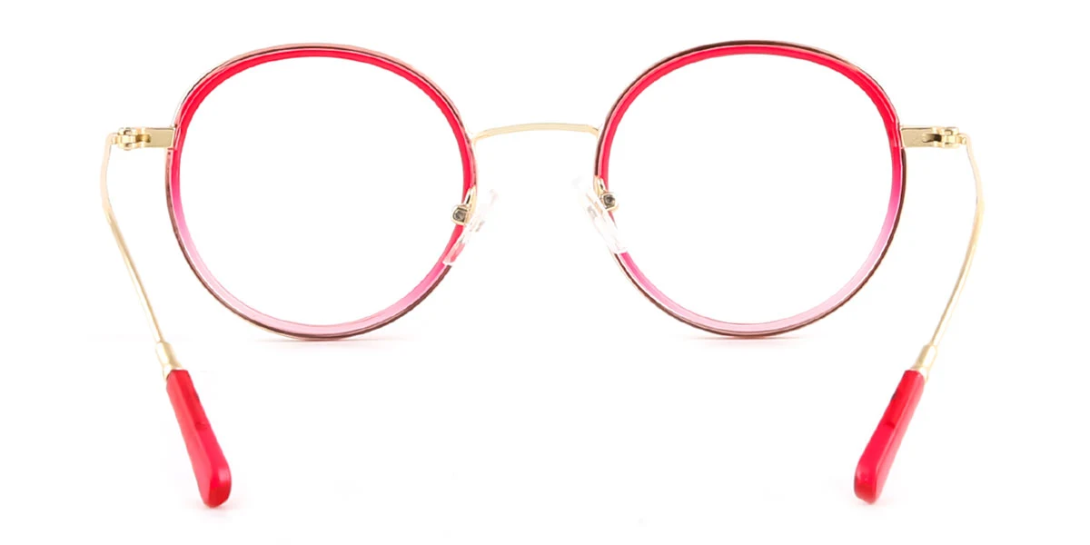 Red Round Retro Super Light Eyeglasses | WhereLight
