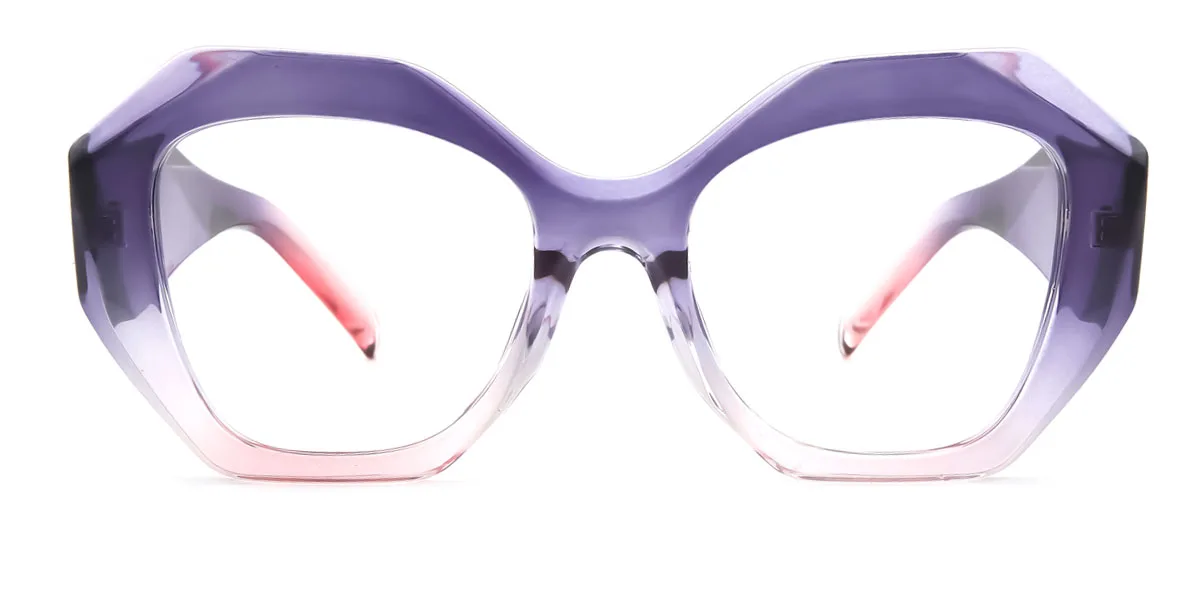 Purple Geometric Unique Custom Engraving Eyeglasses | WhereLight