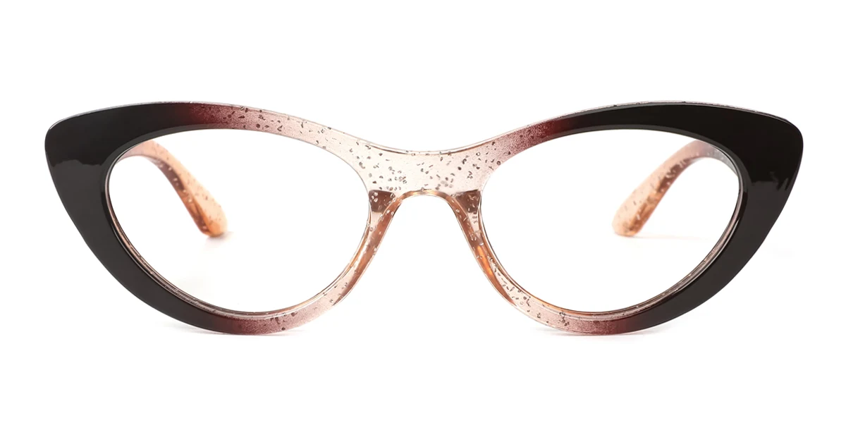 Brown Cateye Gorgeous Custom Engraving Eyeglasses | WhereLight