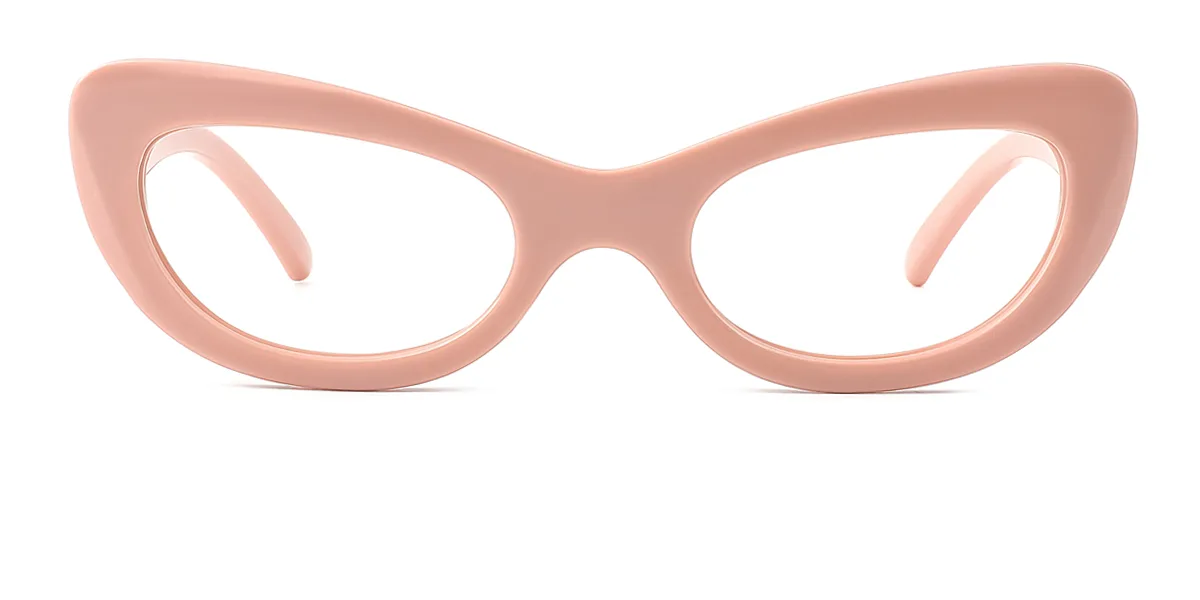 Pink Cateye Oval Gorgeous Custom Engraving Eyeglasses | WhereLight
