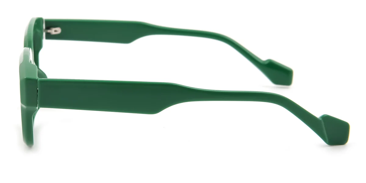 Green Rectangle Retro Unique Custom Engraving Eyeglasses | WhereLight