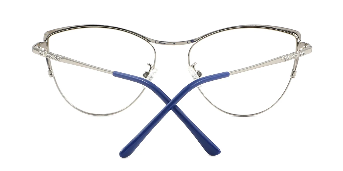 Blue Cateye Simple Classic  Eyeglasses | WhereLight