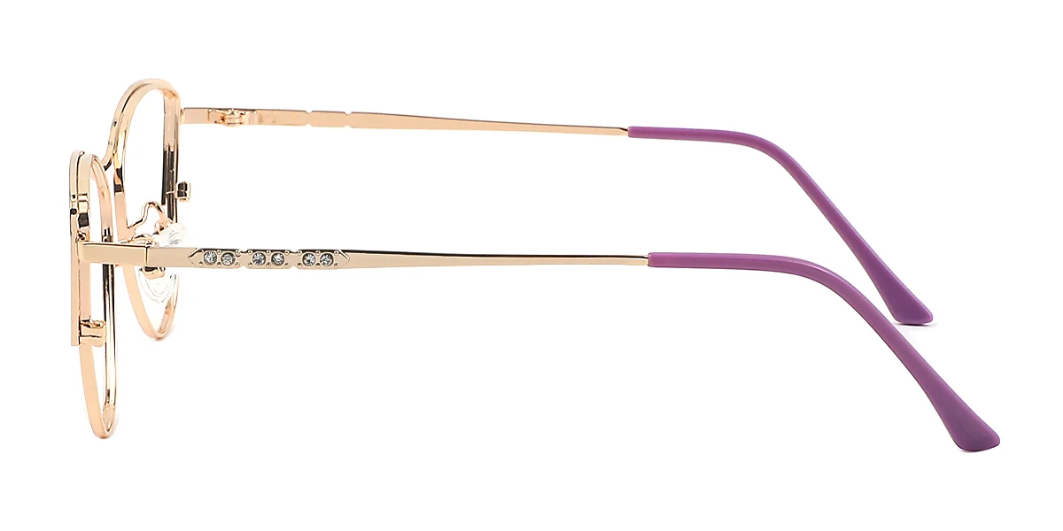 Purple Cateye Simple Classic  Eyeglasses | WhereLight