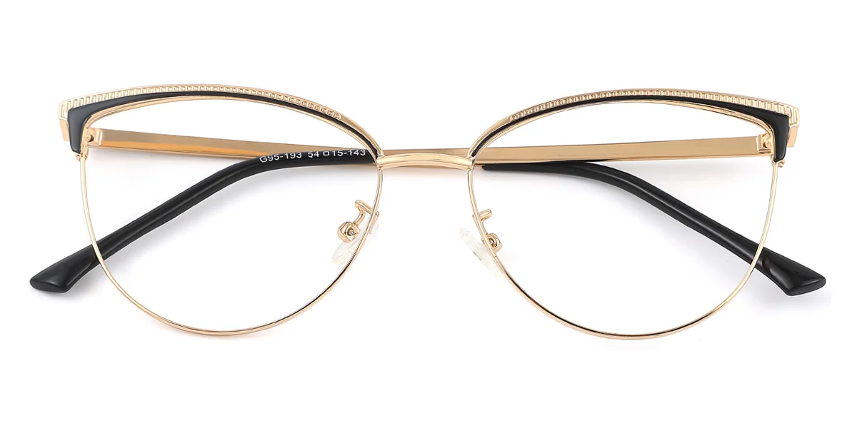 Gold Cateye Unique Gorgeous  Eyeglasses | WhereLight