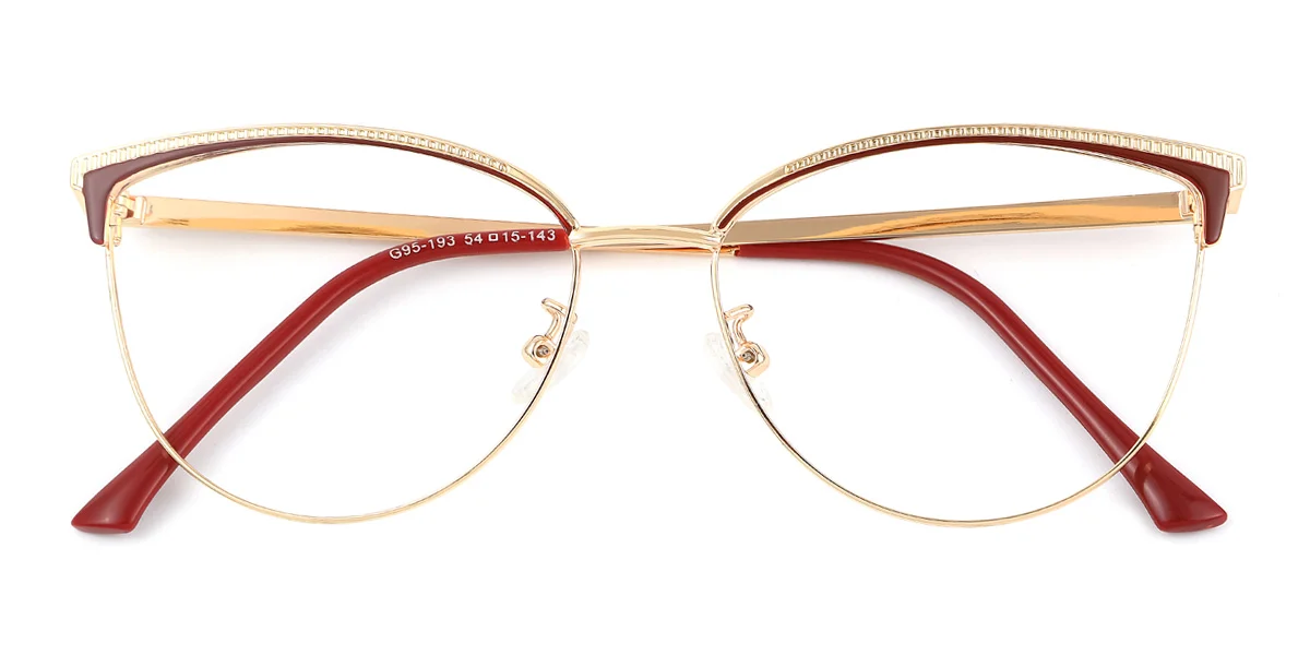 Red Cateye Unique Gorgeous  Eyeglasses | WhereLight