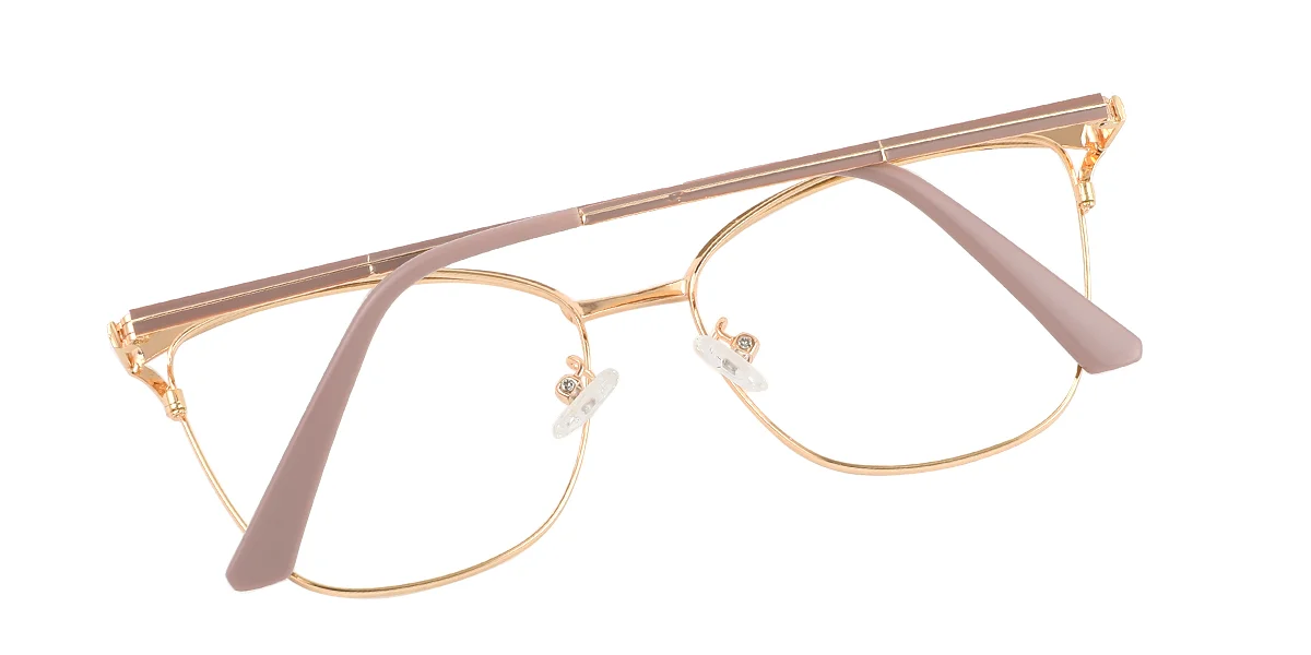 Brown Cateye Simple Classic Rhinestone  Eyeglasses | WhereLight