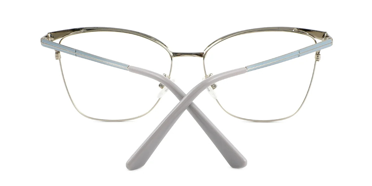 Grey Cateye Simple Classic Rhinestone  Eyeglasses | WhereLight