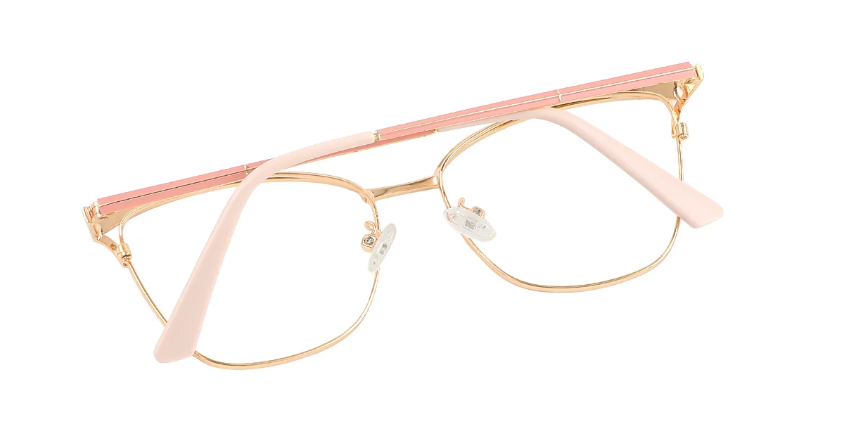 Pink Cateye Simple Classic Rhinestone  Eyeglasses | WhereLight