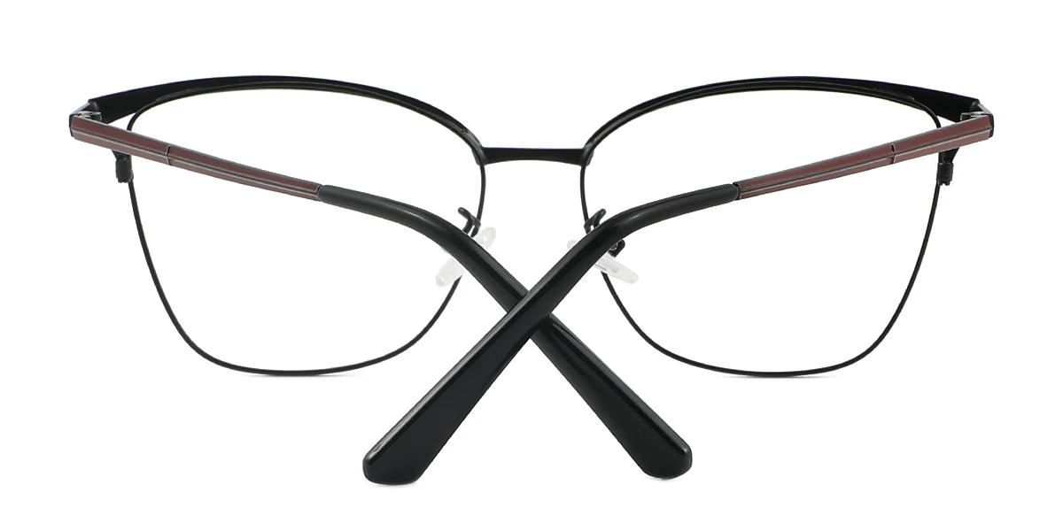 Red Cateye Simple Classic Rhinestone  Eyeglasses | WhereLight