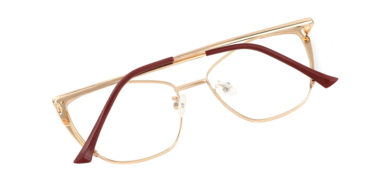 Red Cateye Unique Gorgeous Spring Hinges Eyeglasses | WhereLight