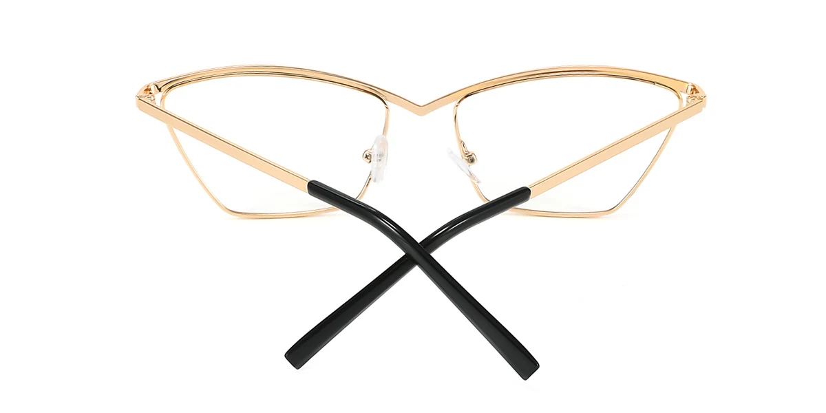 Gold Cateye Unique  Eyeglasses | WhereLight