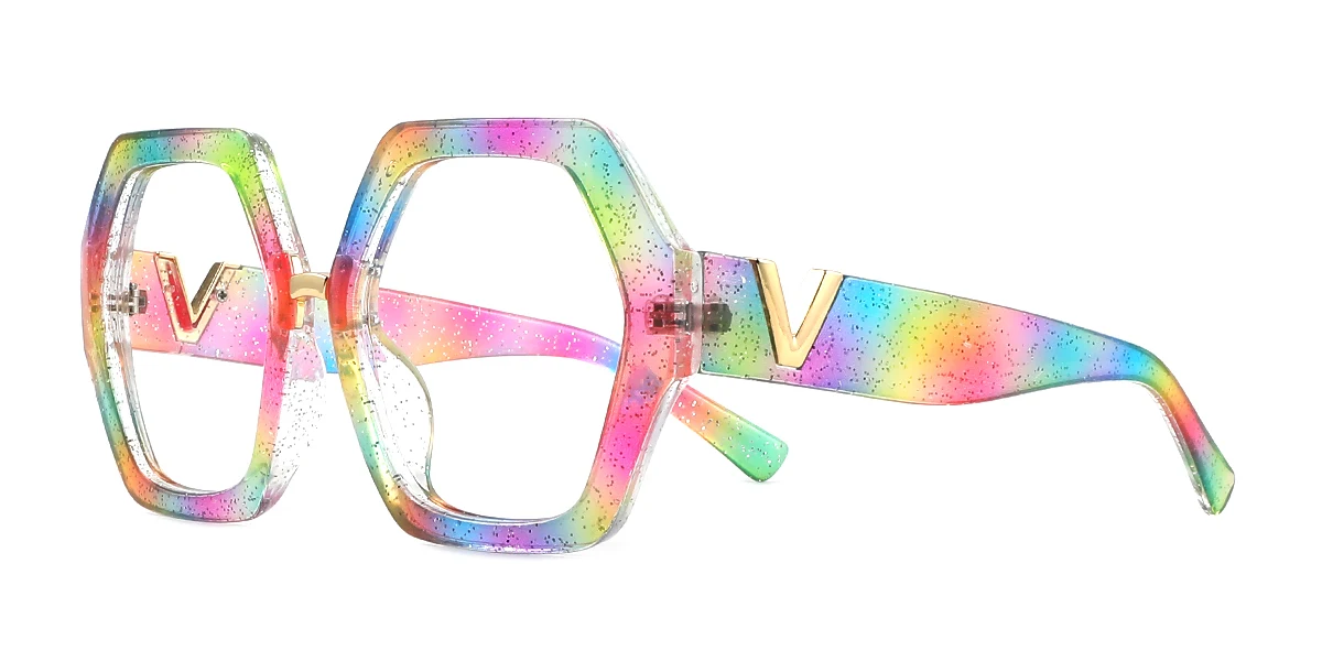 Multicolor Irregular Simple Retro Custom Engraving Eyeglasses | WhereLight