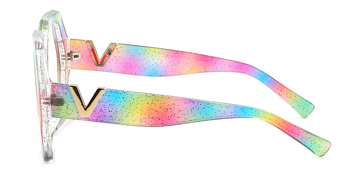 Multicolor Irregular Simple Retro Custom Engraving Eyeglasses | WhereLight