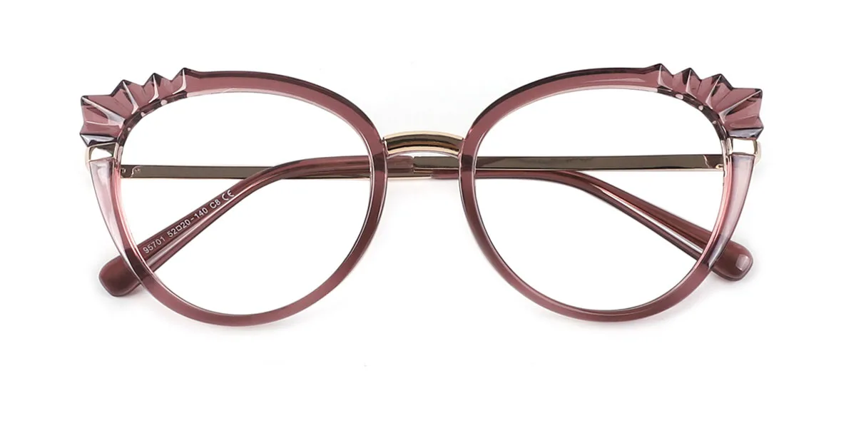 Red Cateye Unique Spring Hinges Eyeglasses | WhereLight