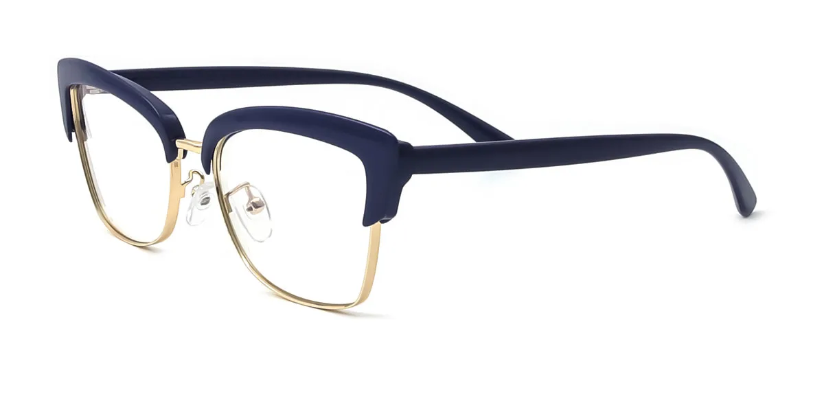 Blue Cateye Retro Unique Custom Engraving Eyeglasses | WhereLight