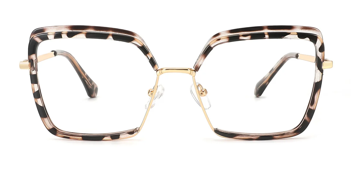 Tortoiseshell Cateye Rectangle Unique Spring Hinges Eyeglasses | WhereLight