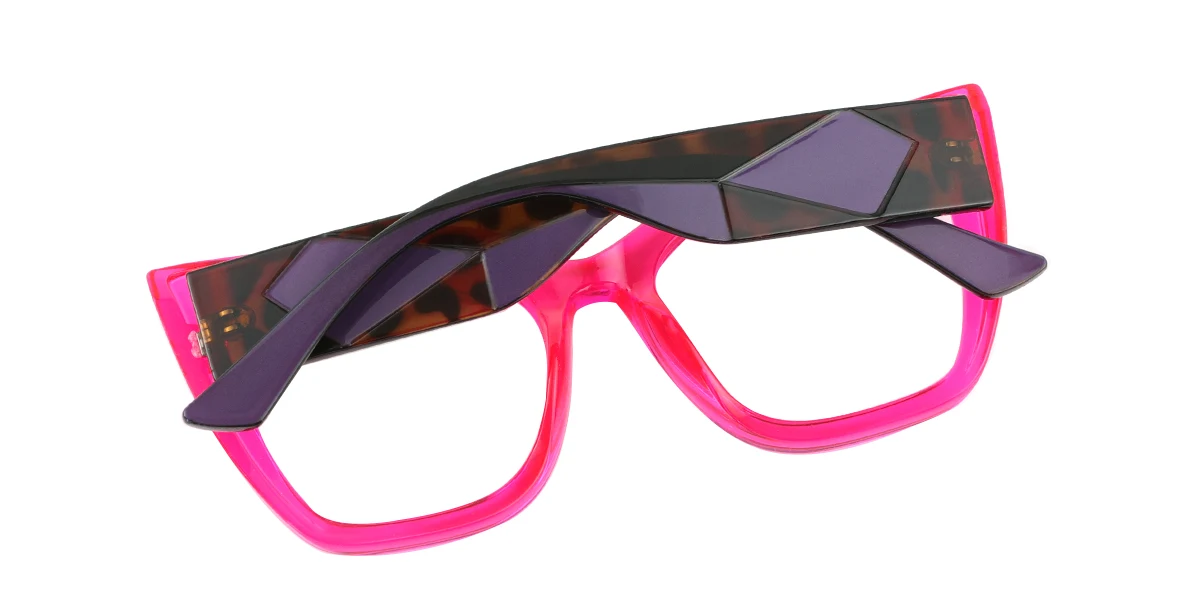 Purple Cateye Simple Retro Custom Engraving Eyeglasses | WhereLight