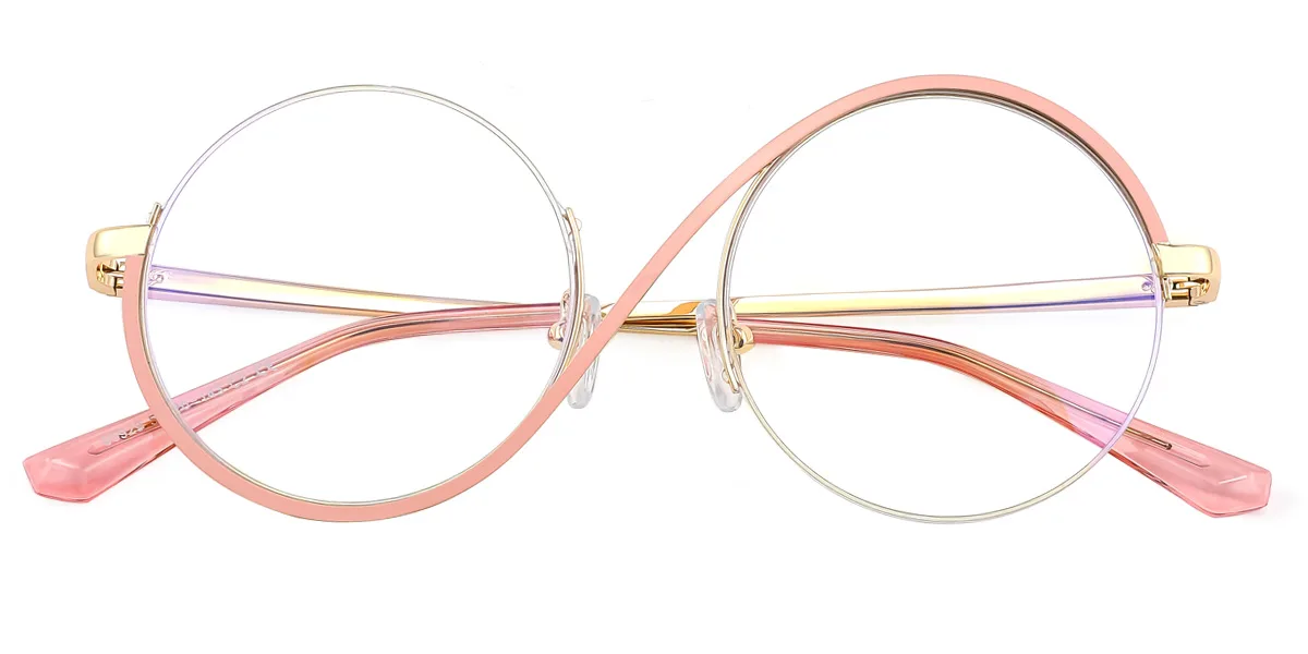 Pink Round Unique Gorgeous  Eyeglasses | WhereLight