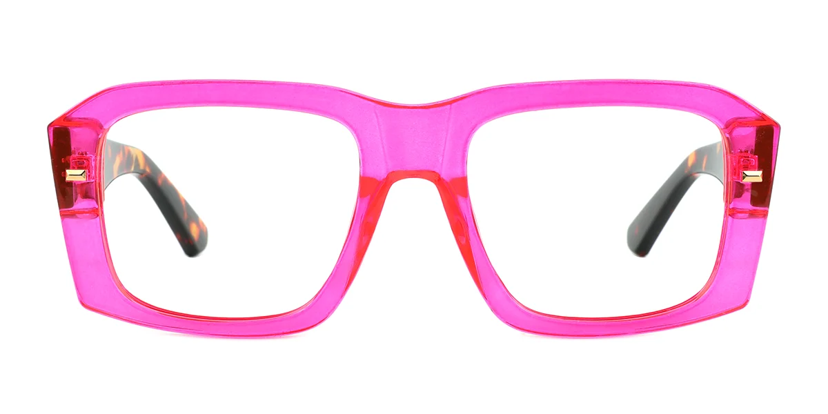 Purple Rectangle Simple Classic Custom Engraving Eyeglasses | WhereLight