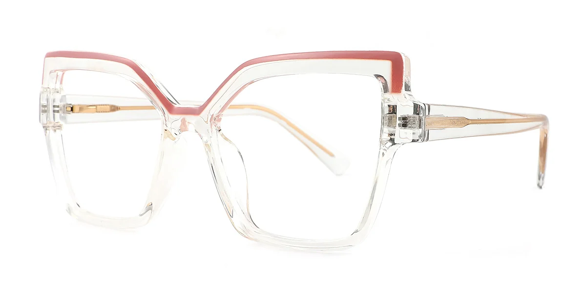 Clear Rectangle Gorgeous Spring Hinges Eyeglasses | WhereLight