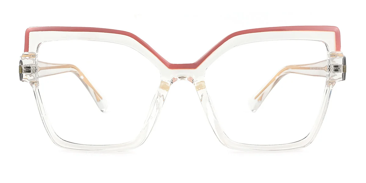 Clear Rectangle Gorgeous Spring Hinges Eyeglasses | WhereLight