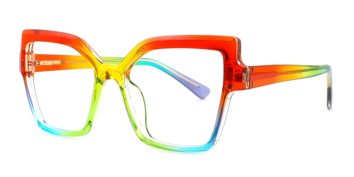 Multicolor Rectangle Gorgeous Spring Hinges Eyeglasses | WhereLight