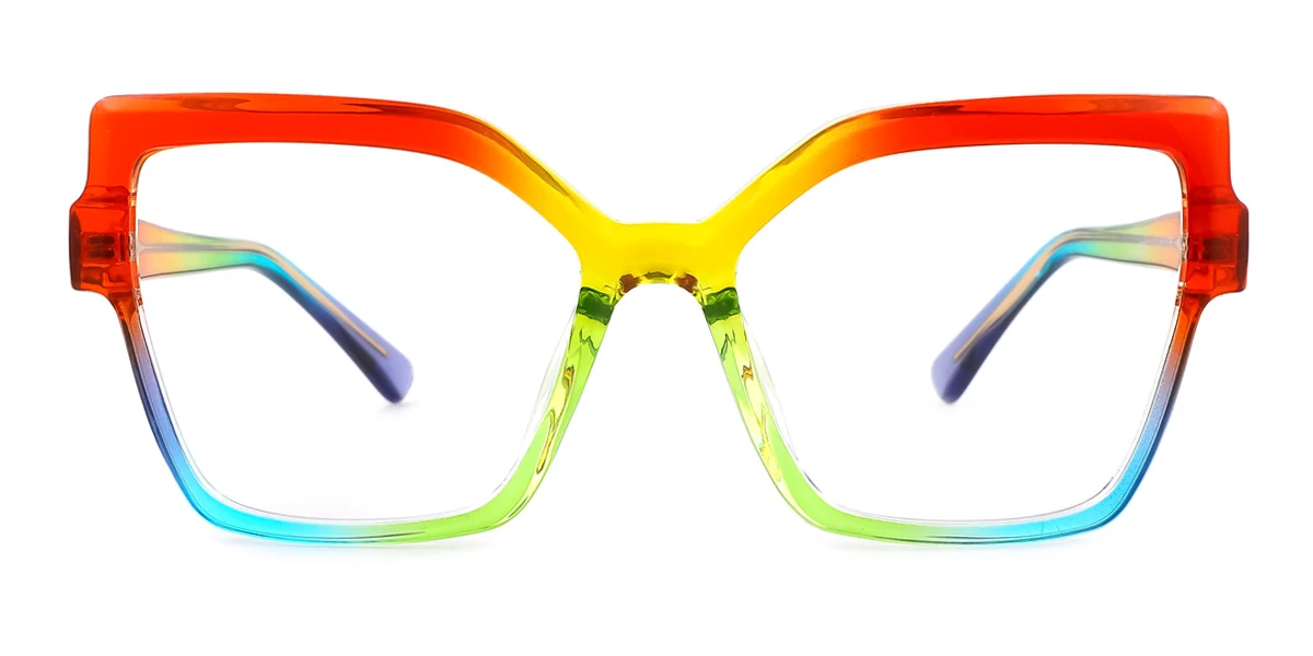 Multicolor Rectangle Gorgeous Spring Hinges Eyeglasses | WhereLight