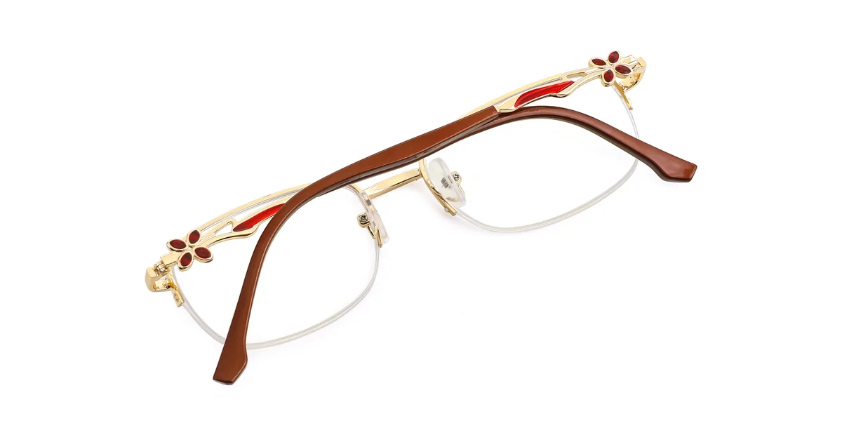 Red Oval Simple Classic  Eyeglasses | WhereLight