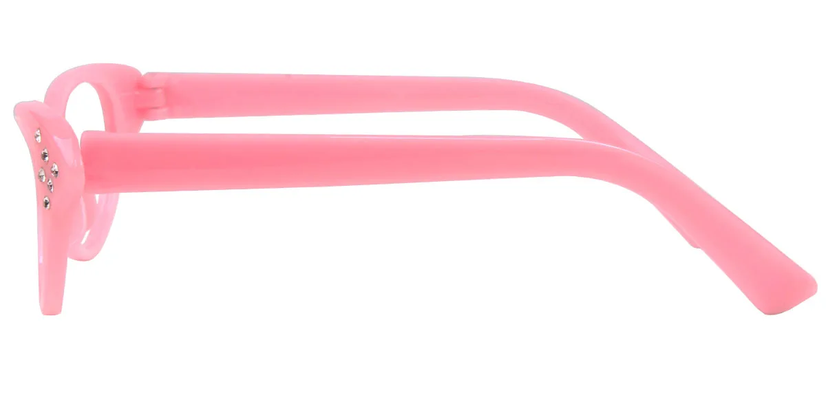 Pink Cateye Unique Gorgeous Rhinestone Custom Engraving Eyeglasses | WhereLight