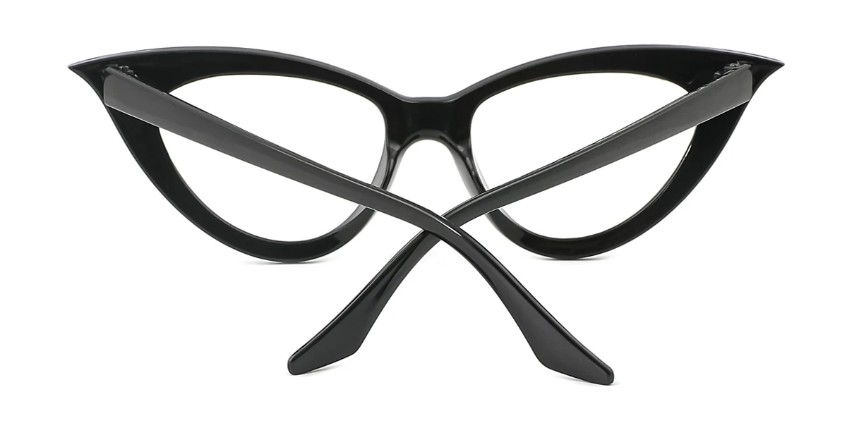 Black Cateye Classic Unique Custom Engraving Eyeglasses | WhereLight