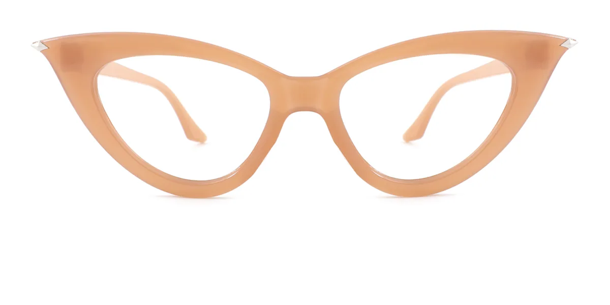 Brown Cateye Classic Unique Custom Engraving Eyeglasses | WhereLight