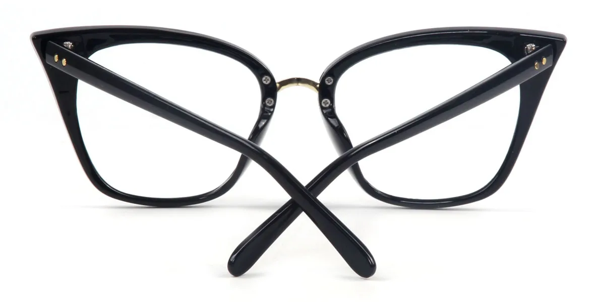 Black Cateye Unique  Eyeglasses | WhereLight
