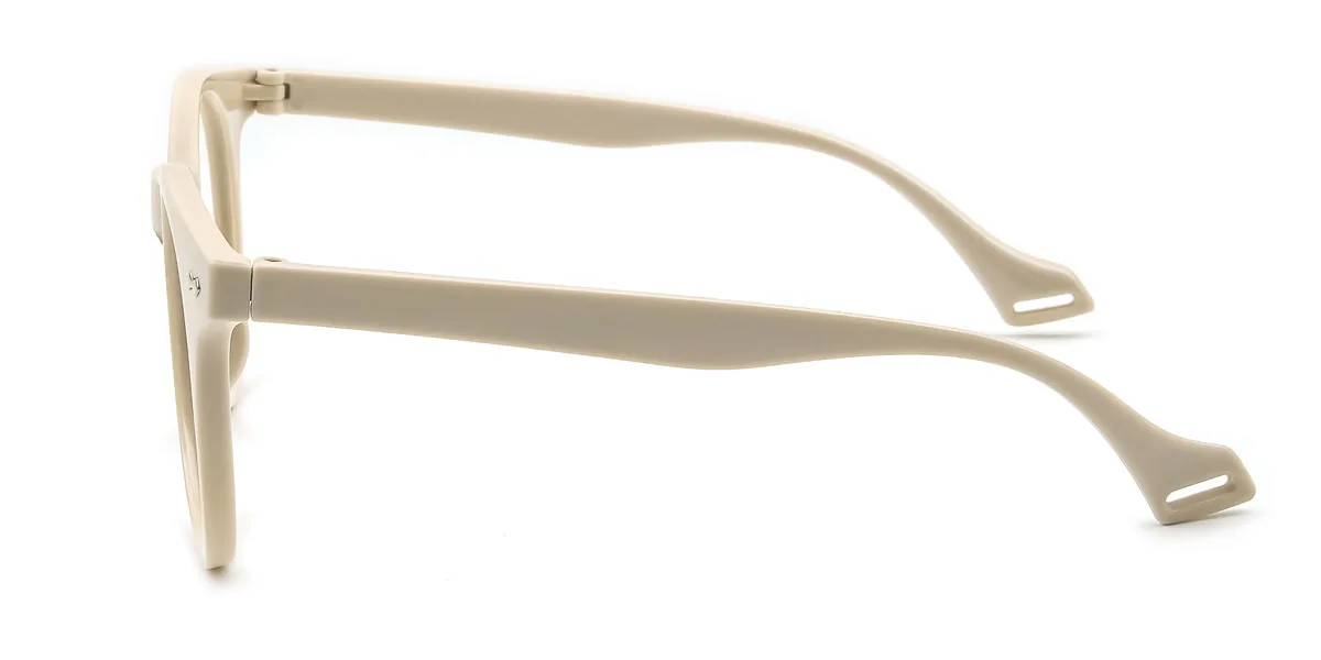White Round Classic Custom Engraving Eyeglasses | WhereLight