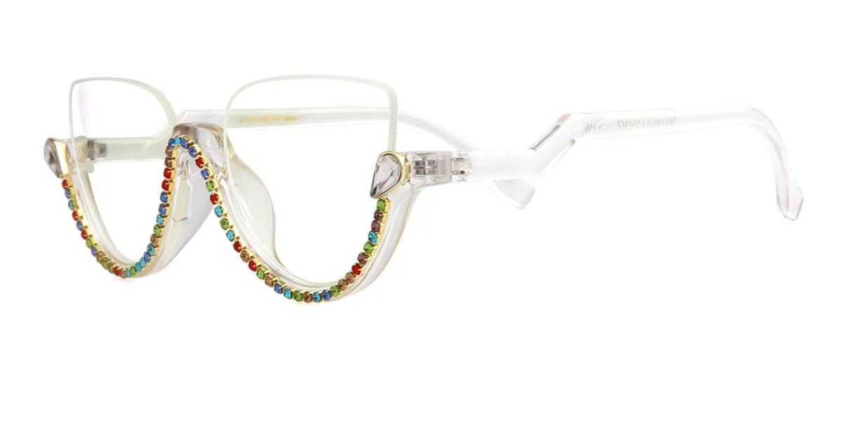 Other Cateye Unique Gorgeous Rhinestone Custom Engraving Eyeglasses | WhereLight