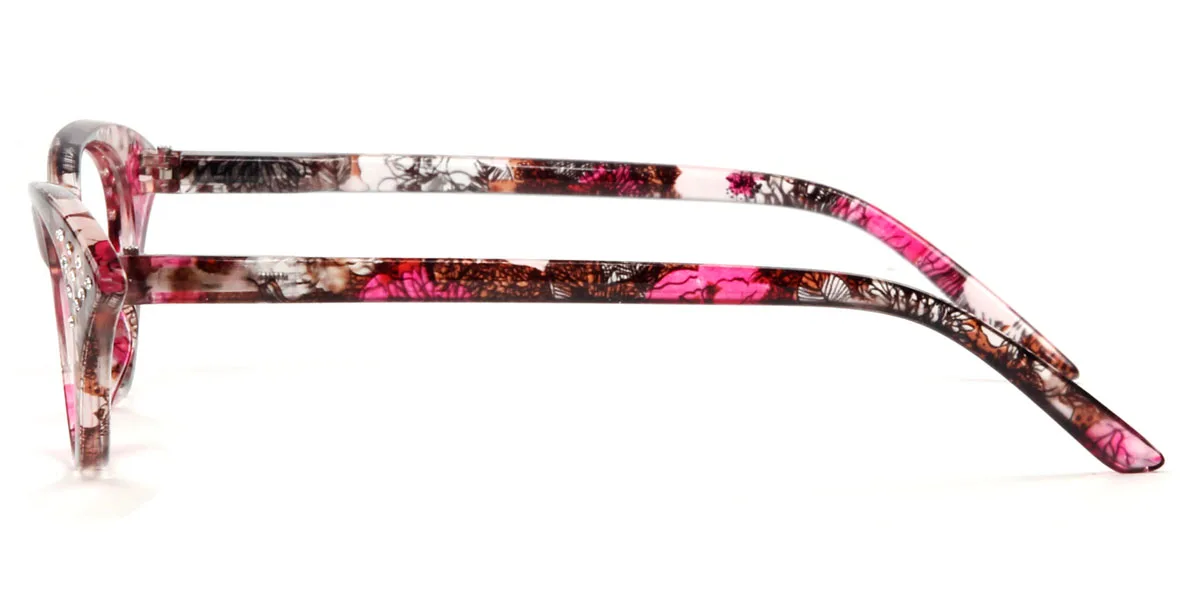 Floral Cateye Unique Gorgeous Spring Hinges Custom Engraving Eyeglasses | WhereLight
