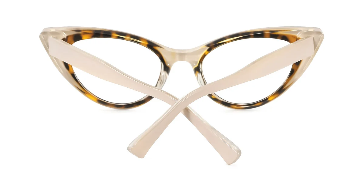 Brown_pink Cateye Unique Spring Hinges Eyeglasses | WhereLight