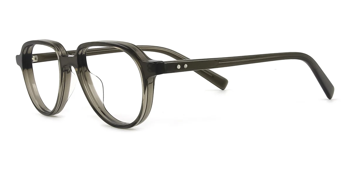 Brown Oval Classic  Eyeglasses | WhereLight