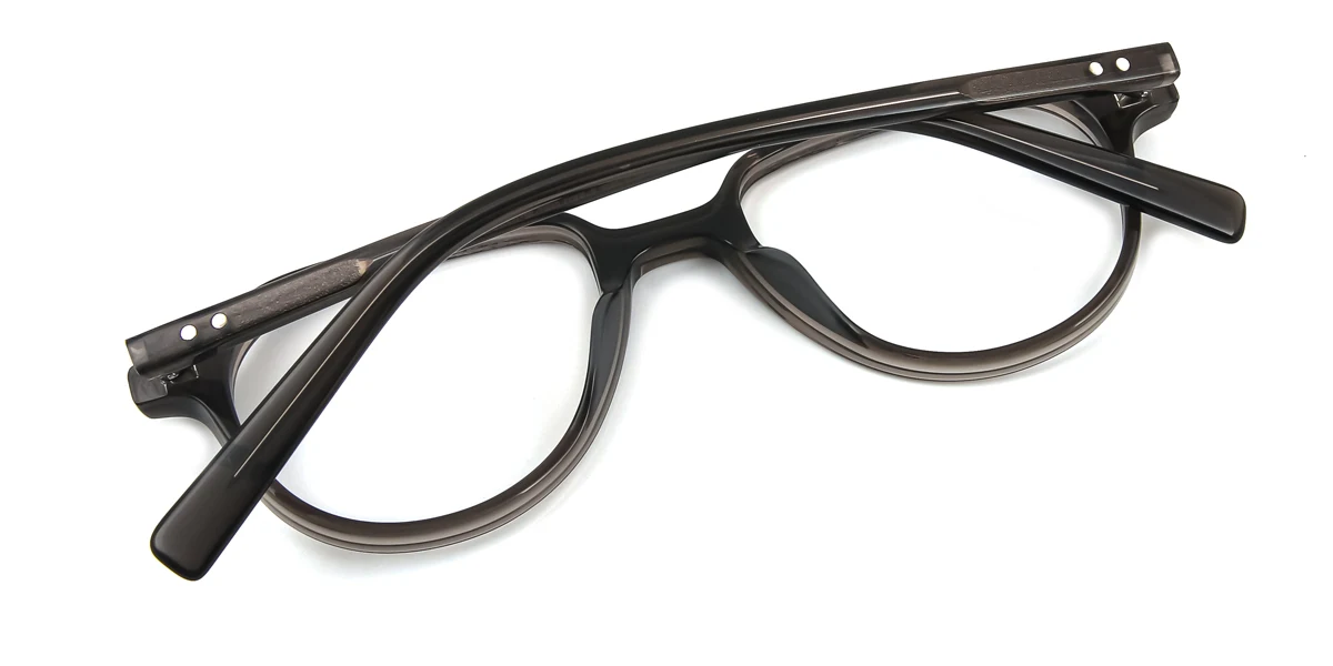 Brown Oval Classic  Eyeglasses | WhereLight