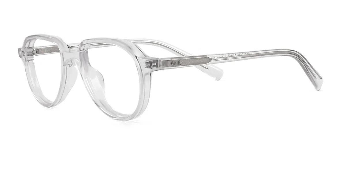 Clear Oval Classic  Eyeglasses | WhereLight