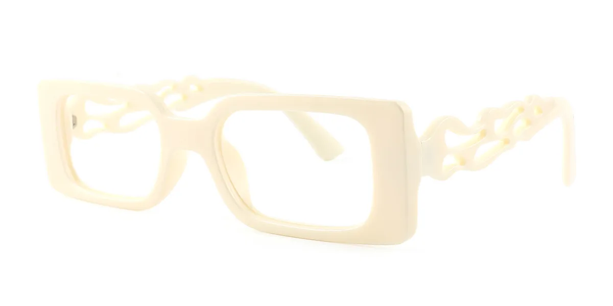 Yellow Rectangle Unique  Eyeglasses | WhereLight
