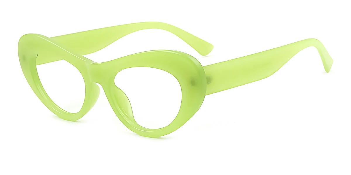 Green Cateye Simple Classic Gorgeous Custom Engraving Eyeglasses | WhereLight