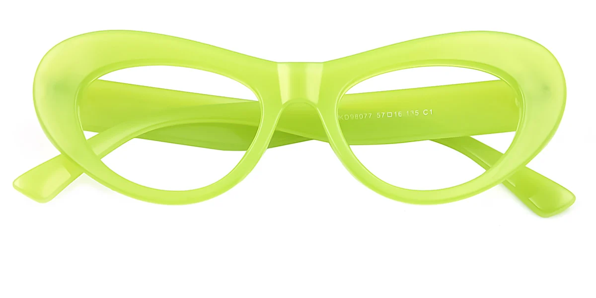 Green Cateye Simple Classic Gorgeous Custom Engraving Eyeglasses | WhereLight
