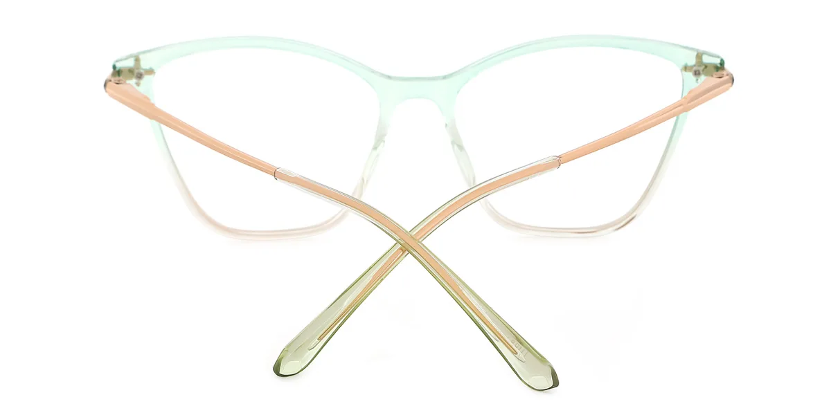 Green Cateye Unique Gorgeous Spring Hinges Eyeglasses | WhereLight