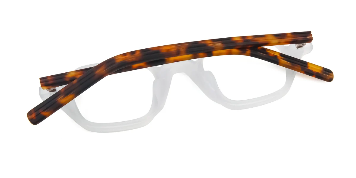 Clear Geometric Retro  Eyeglasses | WhereLight