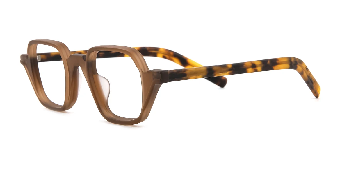 Tortoiseshell Geometric Retro  Eyeglasses | WhereLight