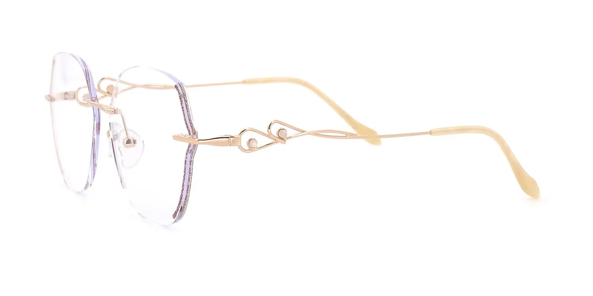 Gold Geometric Unique Gorgeous  Handmade Glasses | WhereLight