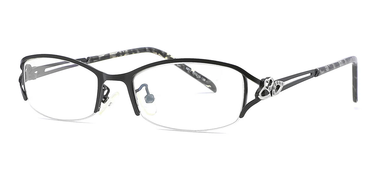 Black Oval Gorgeous  Eyeglasses | WhereLight