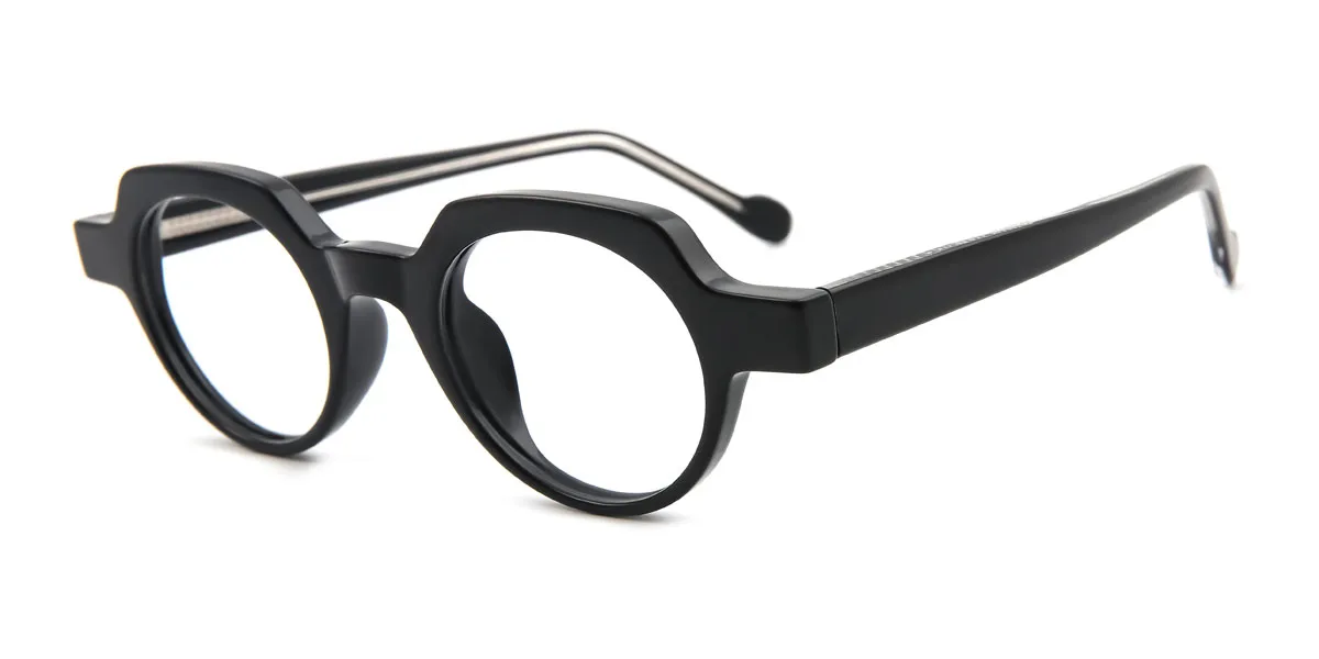 Black Geometric Retro Gorgeous Custom Engraving Eyeglasses | WhereLight
